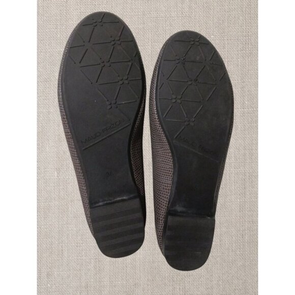Maud Frizon Womens Textured Bow Accent Ballet Flats Size 36 brown color - Picture 5 of 8